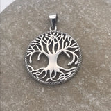 Sterling Silver Tree of Life with Twist Edge Pendant