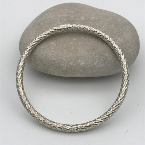 Sterling Silver Etched Bracelet