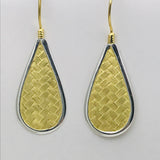 Woven Brushed Gold Teardrop Earrings