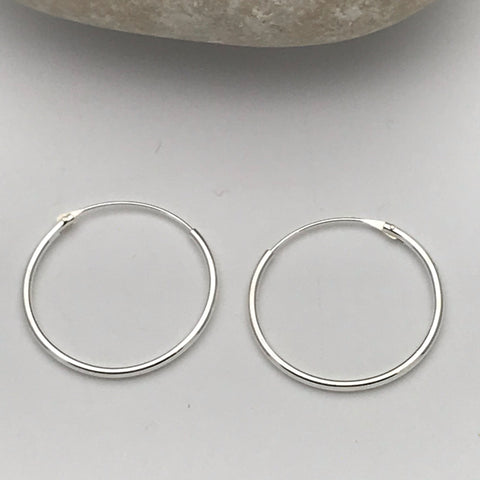 Buy Simple Plain Silver Earrings |GRT Jewellers