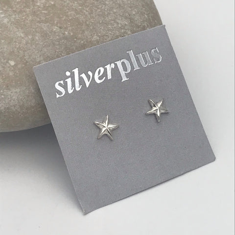 Sterling Silver Tiny Starfish Stud Earrings