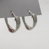 Sterling Silver Unusual Twist Hoop Earrings