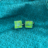 Cufflinks hand made glass