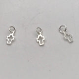 Sterling Silver Mini Open Crossed Charm