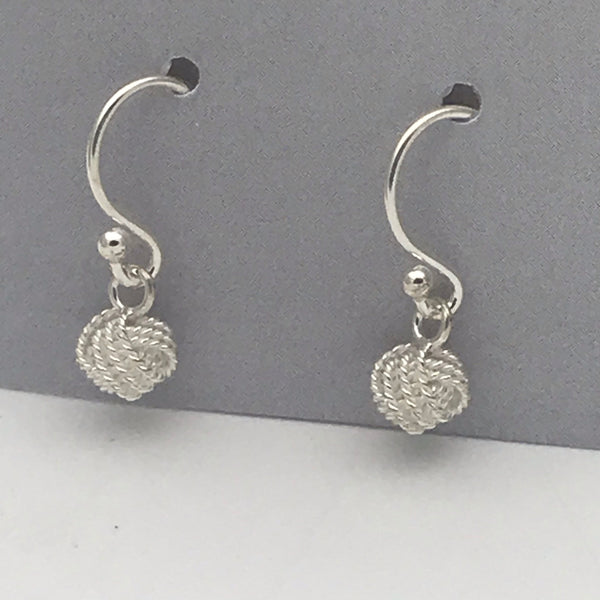 Double etched coil drop earrings – SilverPlus Jewellery