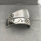 Sterling Silver Fishy Tail Crossover Ring