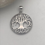 Sterling Silver Tree of Life with Twist Edge Pendant