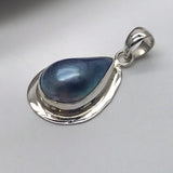 Sterling Silver Mabe Pearl Peacock Teardrop Pendant