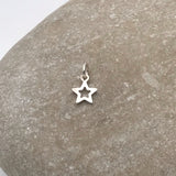 Sterling Silver Open Star cCharm